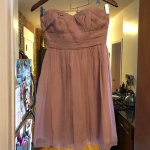 Jcrew Marbella Strapless Dress in Silk Chiffon